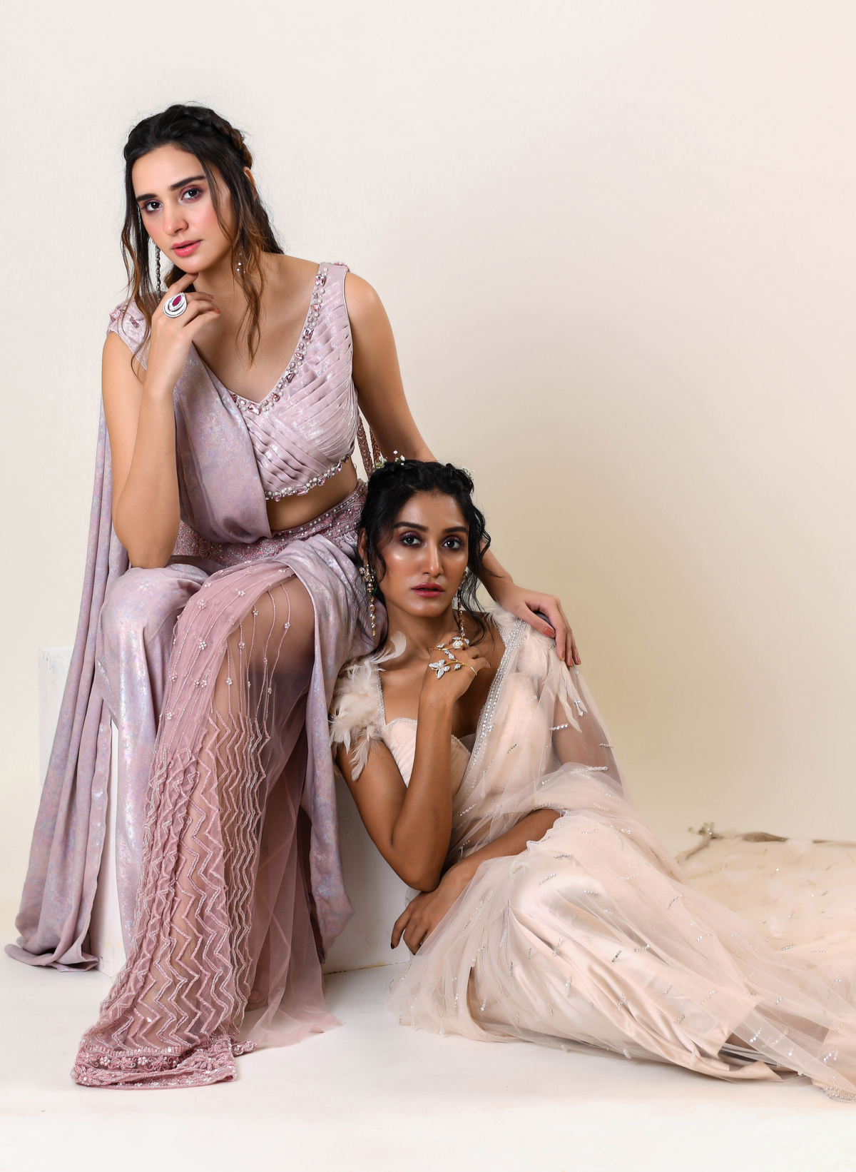 Blossom Blush Pre-draped Saree